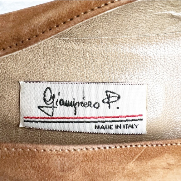 Vintage Giampero P. - Brown Italian‎ Leather Pumps - Sz. 8.5 - Picture 4 of 8